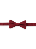 Product Image of Herringbone Woven Silk Pre-tied Bow Tie-Red
