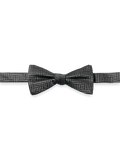Product Image of Herringbone Woven Silk Pre-tied Bow Tie-Silver