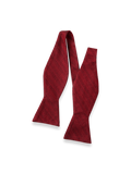 Product Image of Herringbone Woven Silk Self-tie Bow Tie-Red