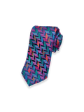 Product Image of Herringbone Woven Silk Tie-Multi