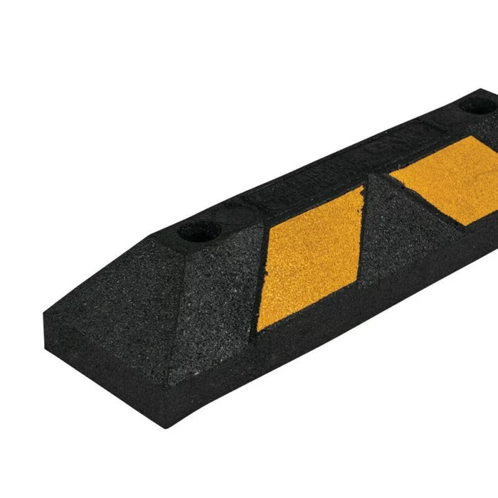 Home Park-It® Parking Stop Curb - Black with Yellow Stripes - 22" Inch Long - GNRS1319YB