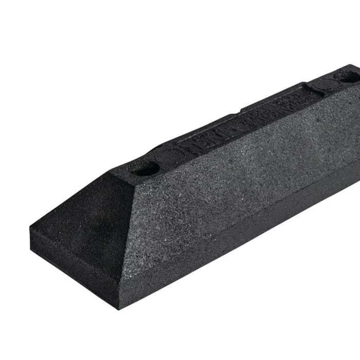 Home Park-It® Parking Stop Curb - Black with Yellow Stripes - 22" Inch Long - GNRS1319YB