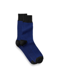 Product Image of Houndstooth Cotton Blend Sock-Blue/Black