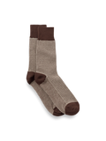 Product Image of Houndstooth Cotton Blend Sock-Brown
