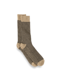 Product Image of Houndstooth Cotton Blend Sock-Dark Khaki