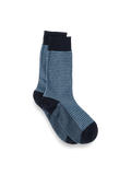 Product Image of Houndstooth Cotton Blend Sock-Navy