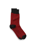 Product Image of Houndstooth Cotton Blend Sock-Red/Black