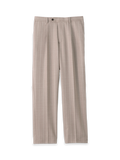 Product Image of "Kingston Pinstripe" Wool Single Pleat Suit Pants-Taupe