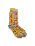 Product Image of Leaves Cotton Blend Sock-Yellow Multi
