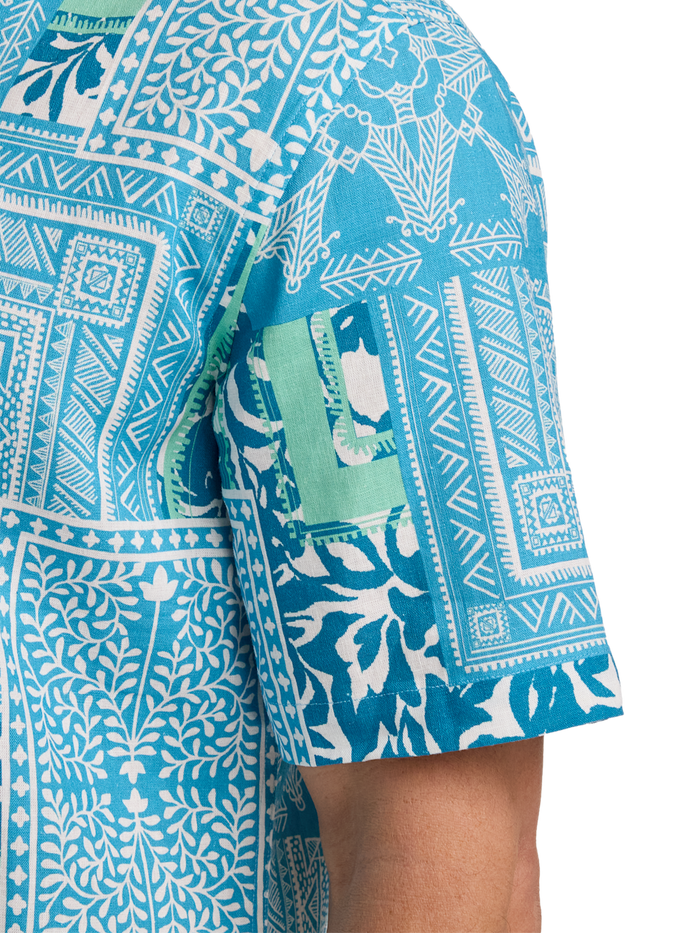 Alternate Image of Linen Blend Bandana Casual Shirt-3