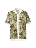 Product Image of Linen Blend Button Front Camp Collar-Multi