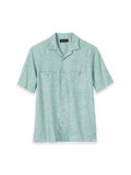 Product Image of Linen Blend Solid Casual Shirt-Light Aqua