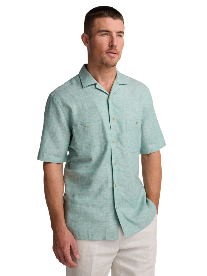 Alternate Image of Linen Blend Solid Casual Shirt-1