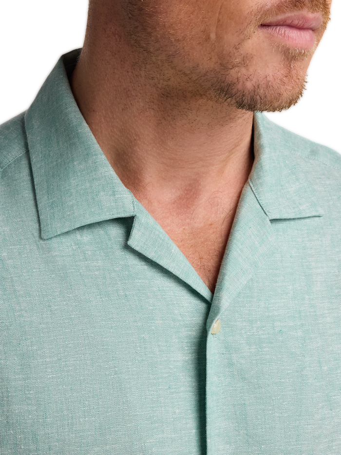 Alternate Image of Linen Blend Solid Casual Shirt-2