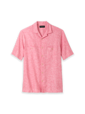 Product Image of Linen Blend Solid Casual Shirt-Light Red