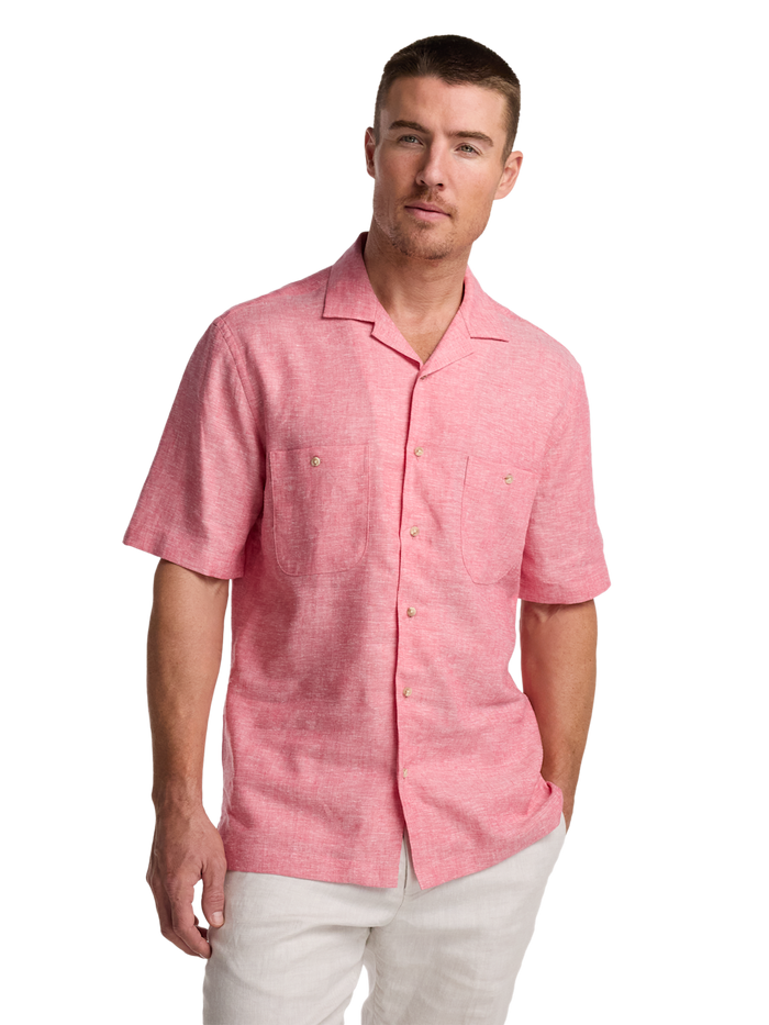 Alternate Image of Linen Blend Solid Casual Shirt-1