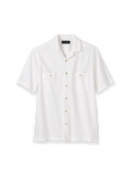 Product Image of Linen Blend Solid Casual Shirt-White
