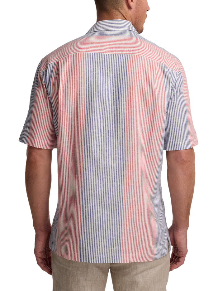 Alternate Image of Linen Blend Stripe Casual Shirt-4