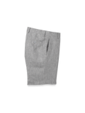 Product Image of Linen Chambray Twill Flat Front Shorts-Grey
