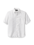 Lyocell Solid Jacquard Casual Shirt - White