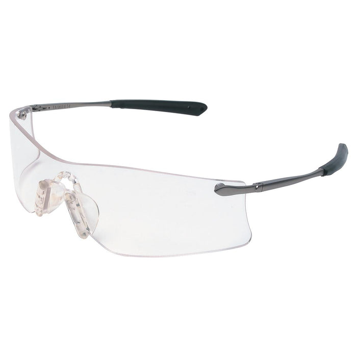 MCR Safety Rubicon T4 Series Safety Glasses - Silver Metal Temples - Clear Anti-Fog Lens - T4110AF