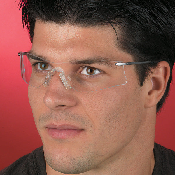 MCR Safety Rubicon T4 Series Safety Glasses - Silver Metal Temples - Clear Anti-Fog Lens - T4110AF