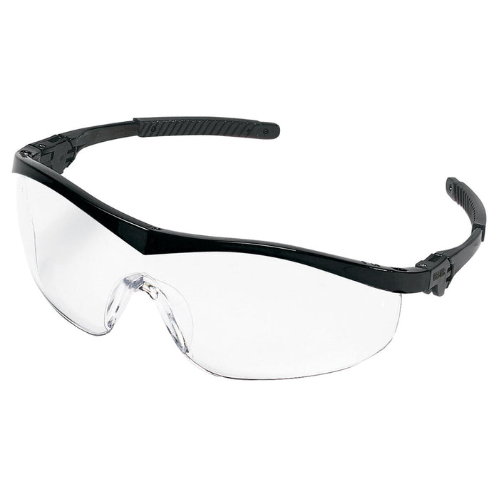 MCR Safety ST1 Series Safety Glasses - Black Frame - Clear Anti-Fog Lens - ST110AF