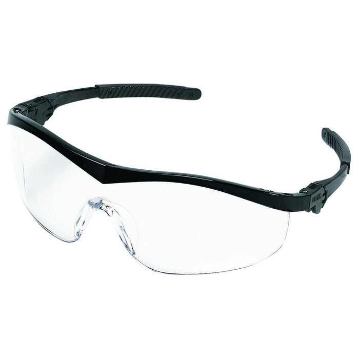 MCR Safety ST1 Series Safety Glasses - Black Frame - Clear Lens - ST110