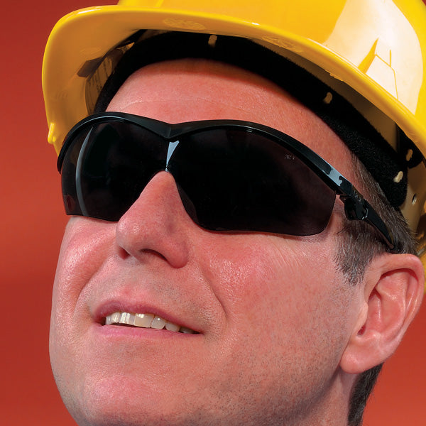 MCR Safety ST1 Series Safety Glasses - Black Frame - Gray Lens - ST112