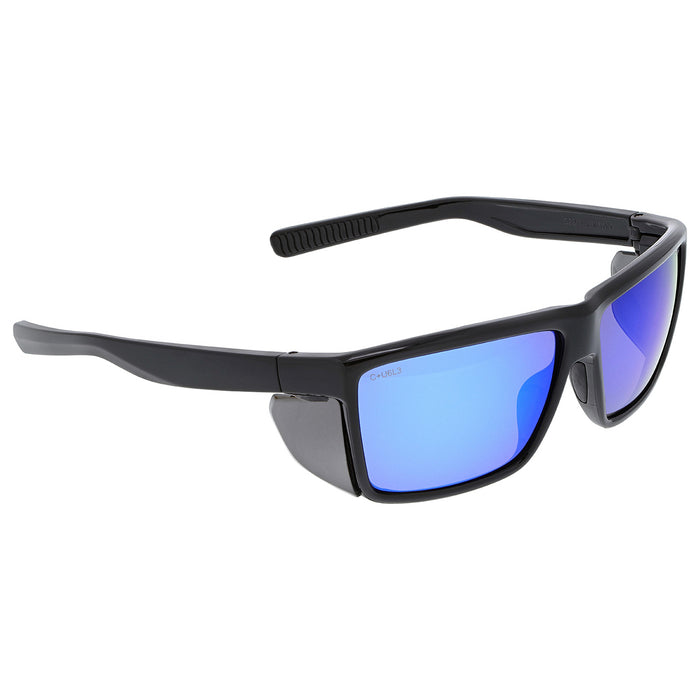 MCR Safety Swagger SR2 Series Polarized Blue Diamond Mirror Lens Safety Glasses - SR218BZ