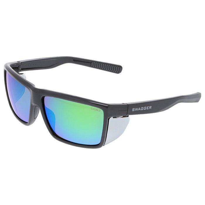 MCR Safety Swagger SR2 Series Polarized Green Mirror Lens Safety Glasses - SR22BGZ
