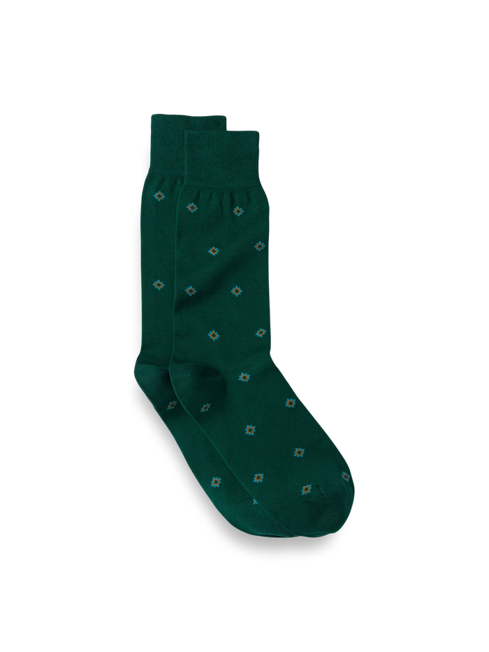 Product Image of Medallion Cotton Blend Sock-Green