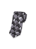 Product Image of Medallion Printed Italian Silk Tie-Black