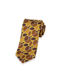 Product Image of Medallion Printed Italian Silk Tie-Gold