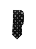 Product Image of Medallion Woven Silk Tie-Black