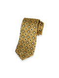 Product Image of Medallion Woven Silk Tie-Gold