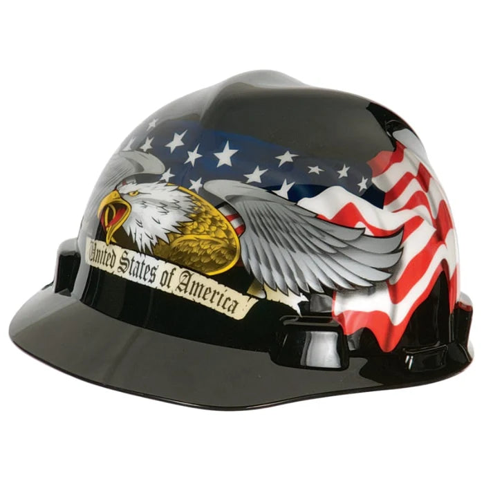MSA® American Freedom Series V-Gard Cap Style Hard Hat - American Eagle