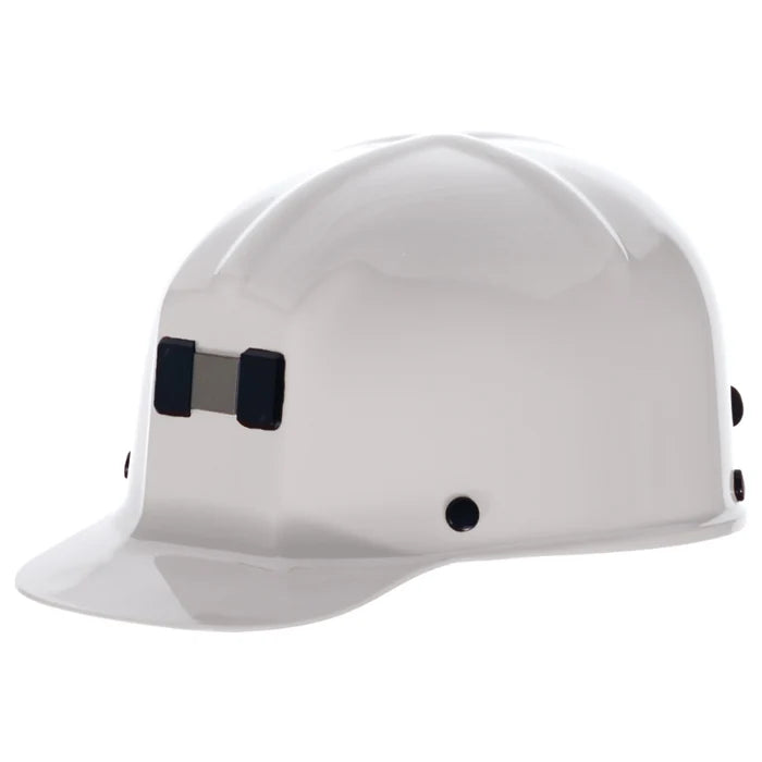MSA® Comfo-Cap Style Hard Hat w/ Lamp Bracket - Fas-Trac Suspension - White