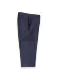 Product Image of Navy Wool Stripe Flat Front Suit Pants-Navy