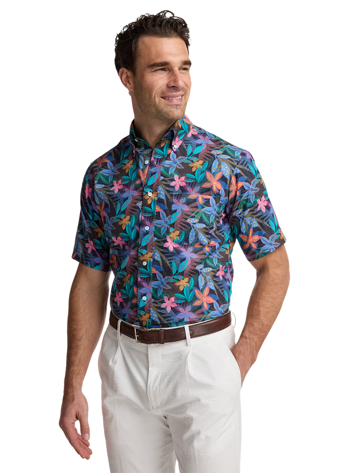 Alternate Image of Non-iron Cotton Botanical Dress Shirt-1