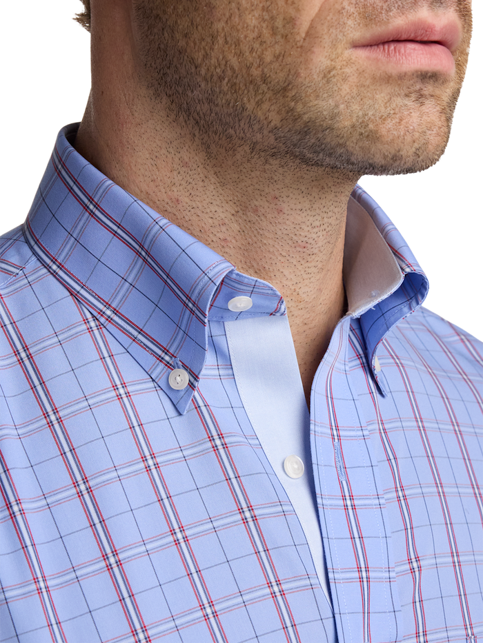 Alternate Image of Non-iron Cotton Check Dress Shirt With Contrast Trim-2