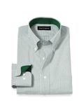 Product Image of Non-iron Cotton Check Dress Shirt With Contrast Trim-Green/White