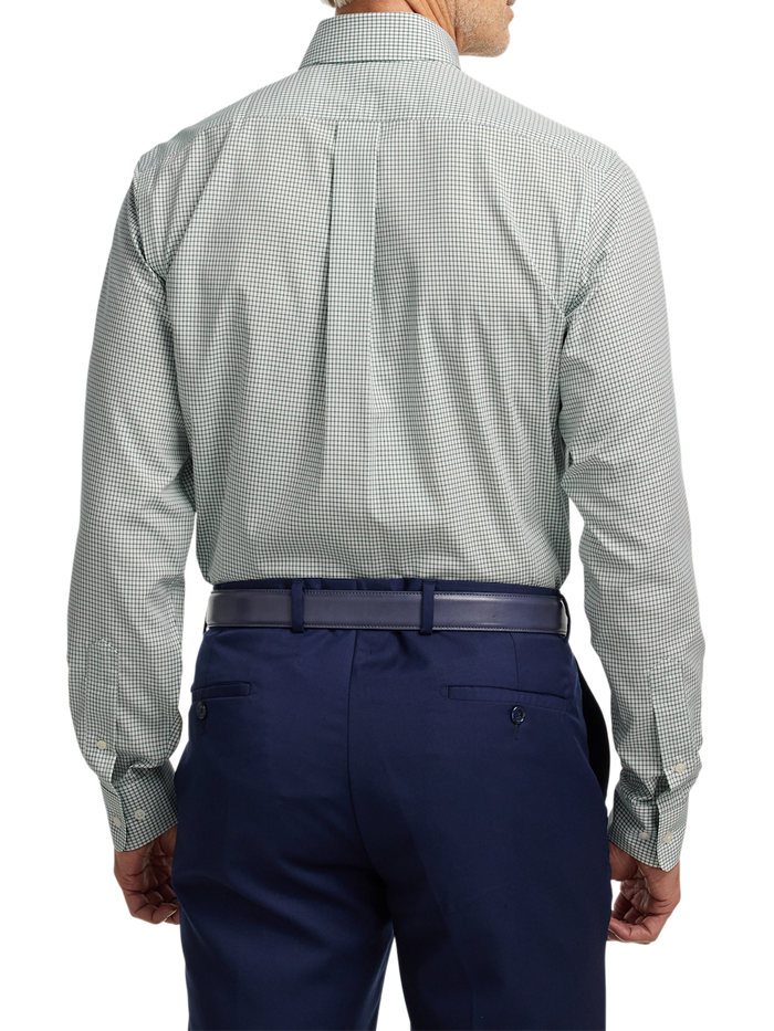 Alternate Image of Non-iron Cotton Check Dress Shirt With Contrast Trim-4