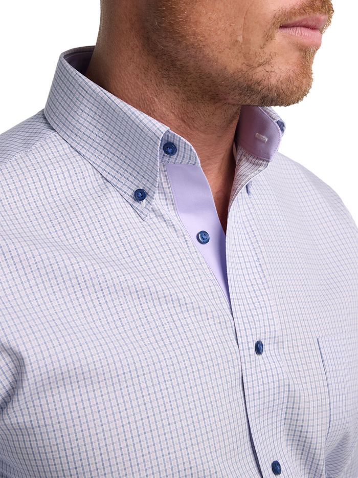 Alternate Image of Non-iron Cotton Check Dress Shirt With Contrast Trim-2