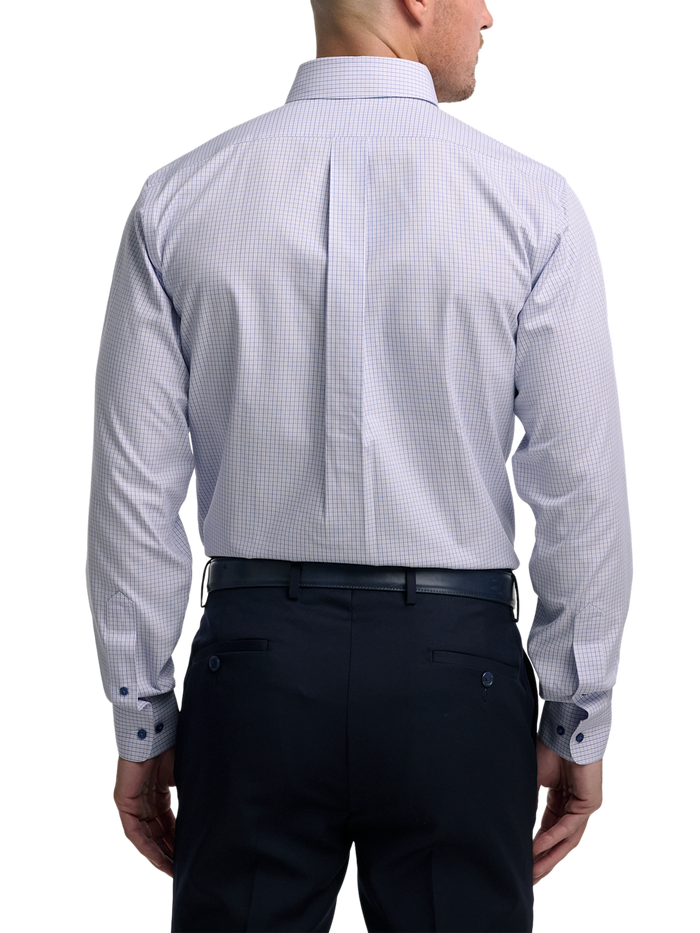 Alternate Image of Non-iron Cotton Check Dress Shirt With Contrast Trim-4