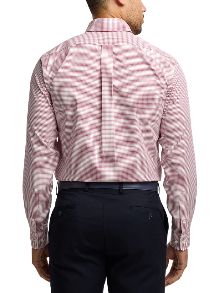 Alternate Image of Non-iron Cotton Check Dress Shirt With Contrast Trim-4