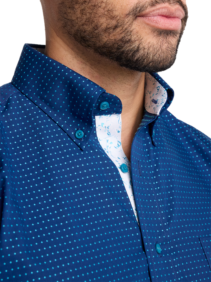 Alternate Image of Non-iron Cotton Dot Dress Shirt With Contrast Trim-2