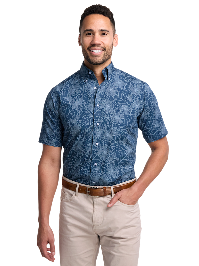 Alternate Image of Non-iron Cotton Floral Dress Shirt-1