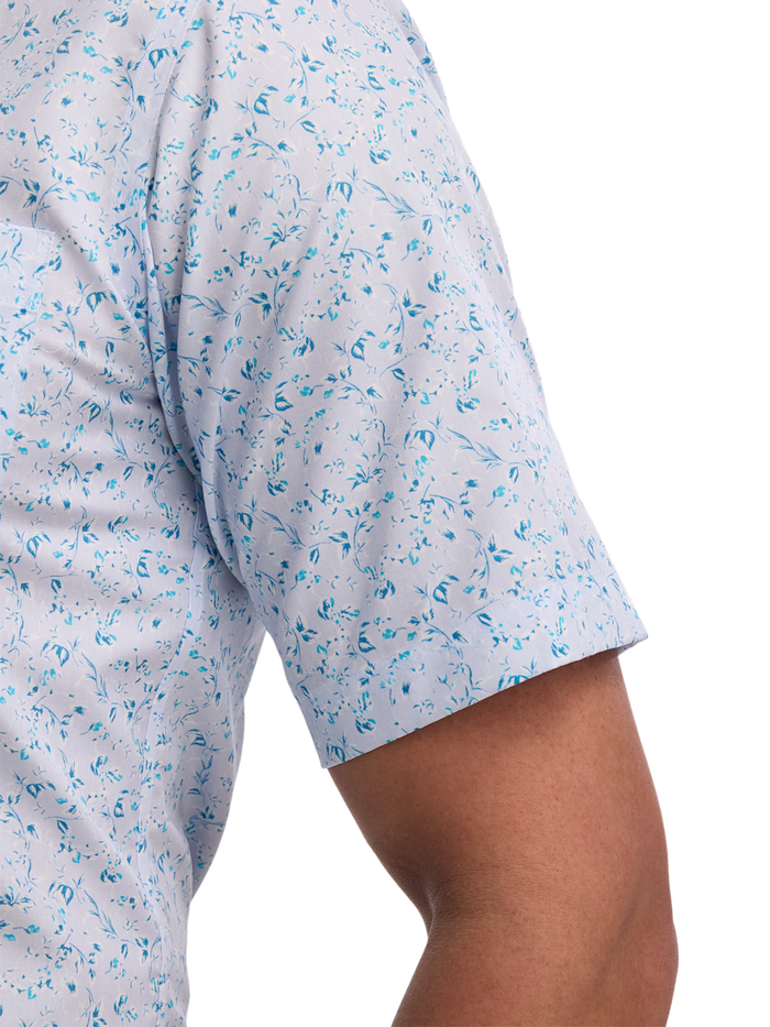 Alternate Image of Non-iron Cotton Floral Dress Shirt With Contrast Trim-3