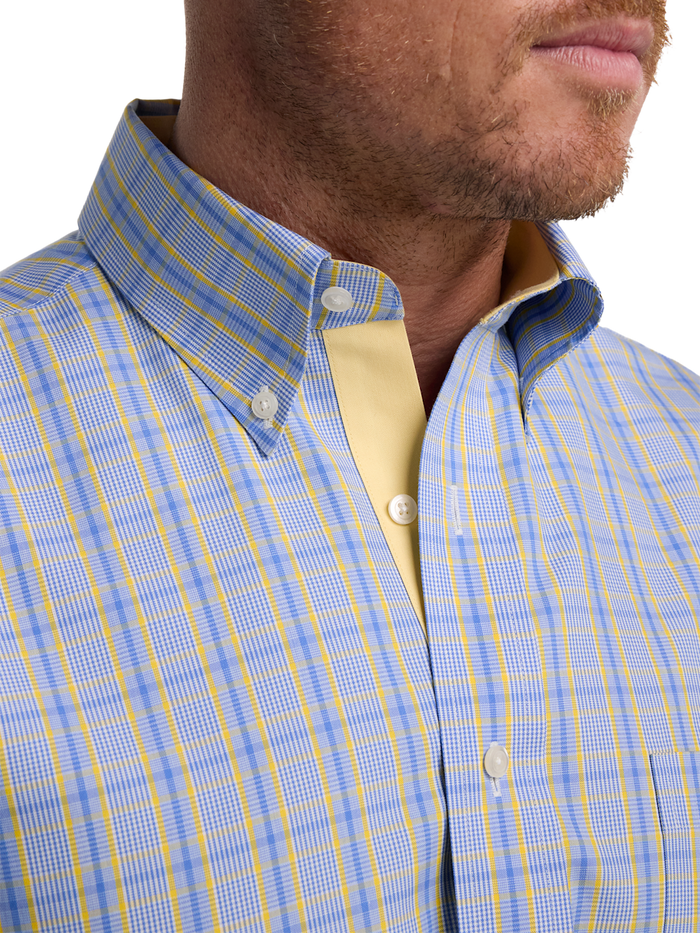 Alternate Image of Non-iron Cotton Glen Plaid Dress Shirt With Contrast Trim-2